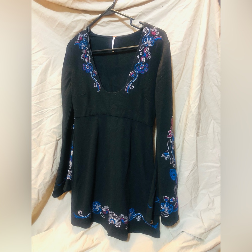 Free People Holiday Folk Mini Dress